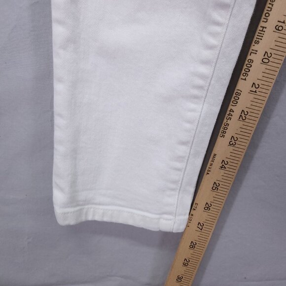 Frame Jeans Womens Size 28 White Denim Le Garcon Tapered Leg Crop 27" - Picture 5 of 14